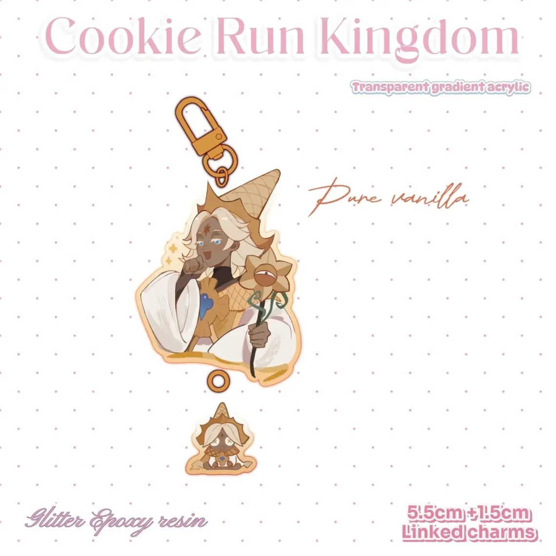 Фото Ключница Cookie Run Kingdom с персонажем Shadow Milk, неофициальная, коллекционная, для фанатов аниме-игр. №3