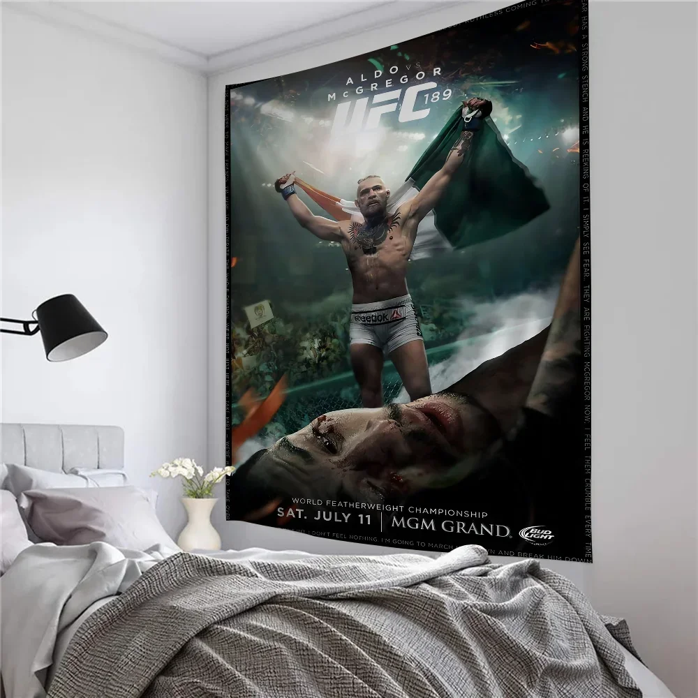 Большой Богемный Настенный Гобелен С Дизайном C-CONOR MCGREGOR В Стиле Хиппи Мандали