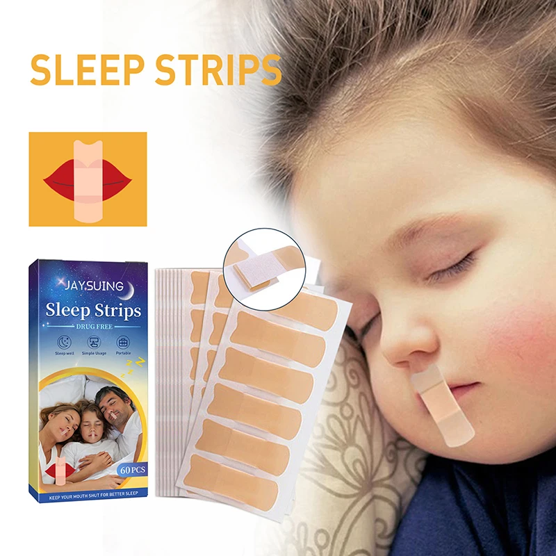 

60PCS Snore Nasal Lip Stickers Breathable Snore Nasal Lip Stickers Sleeping Nose Mouth Guard Snoring Stickers Beauty Health