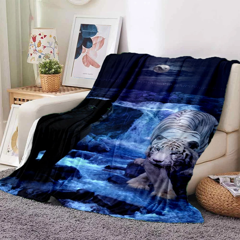 

lovely tiger Soft Plush Sofa Bed Cartoon Picnic Blankets Modern Flannel Blanket Cover Gedruckt Bettdecke Geschenk Throwing