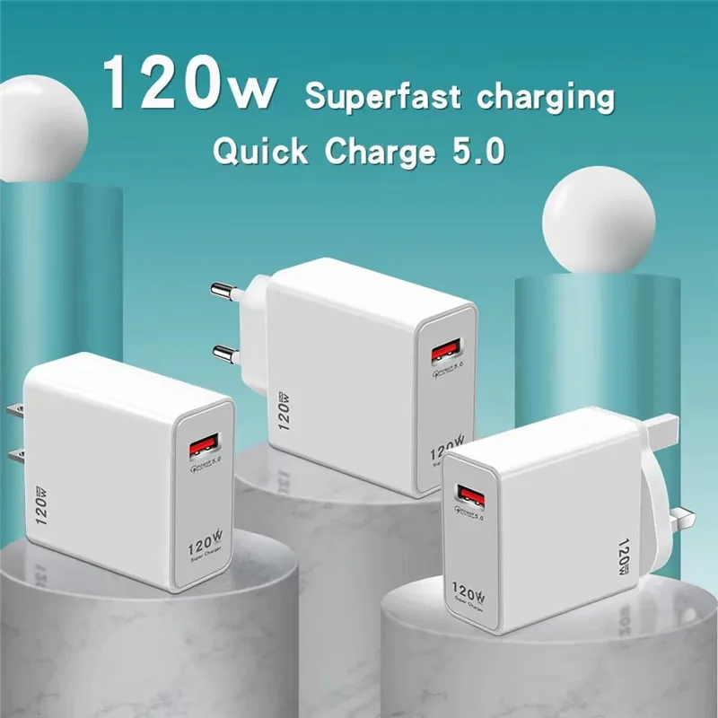 Фото Быстрая зарядка USB QC5.0 мобильный телефон 120W Gan адаптер для быстрой зарядки для Xiaomi 12 12s 12t 11 lite Redmi 10 10A 10C Note 11 10 9Pro №5
