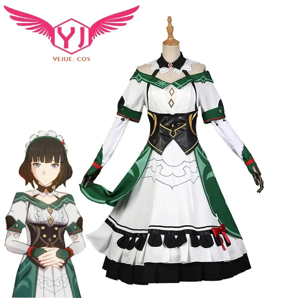 

Game Genshin Impact Catherine Cosplay Costume Catherine Maid Outfit Gothic Costume Halloween Women Dress