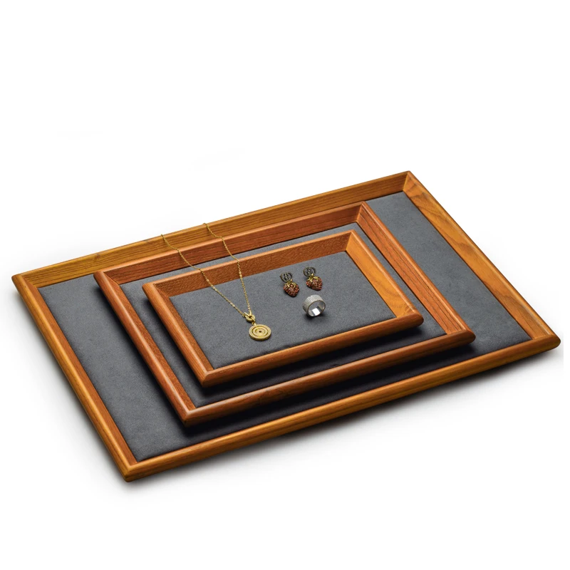 Oirlv Fashion Portable Leather Jewelry Ring Display Organizer Box Tray Holder Earring For Storage Case Showcase