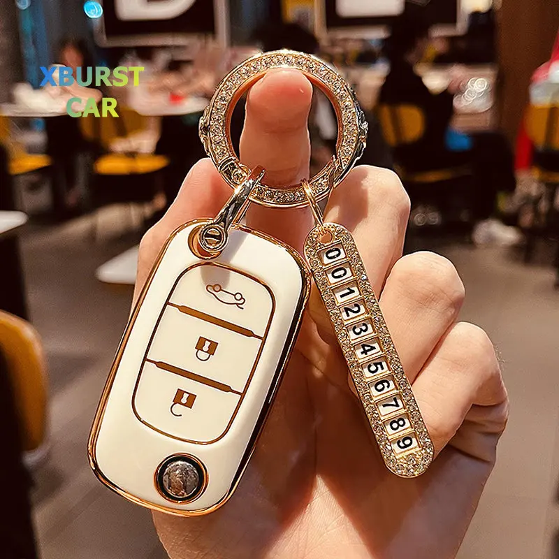 

For Renault Fluence Clio Megane TPU Car Key Cover Remote Case Keychain For LADA XRay Kalina Priora Sedan Sport Vesta Granta