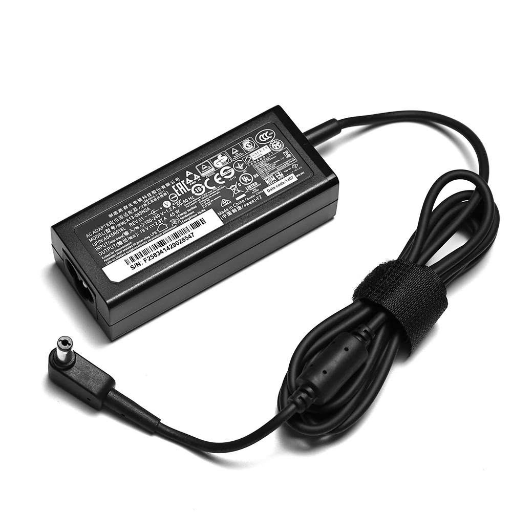 

19V 2.37A 5.5*1.7MM 45W Laptop Adapter Charger For Acer Aspire 3 A314-31 A515-51-3509 E5-573-516D Series Notebook Power Supply