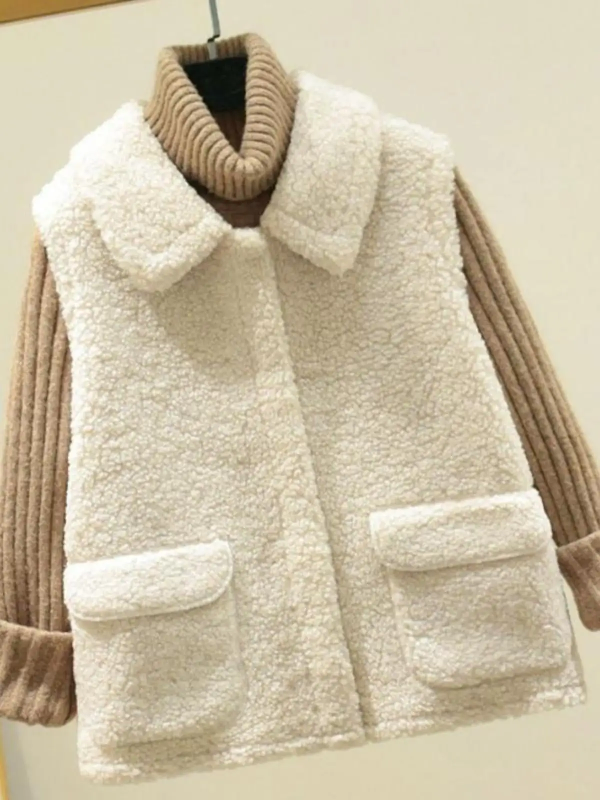 Imitation Lamb Fur Vest Women Short Autumn and Winter Thickened 2024 Waistcoat Outerwear