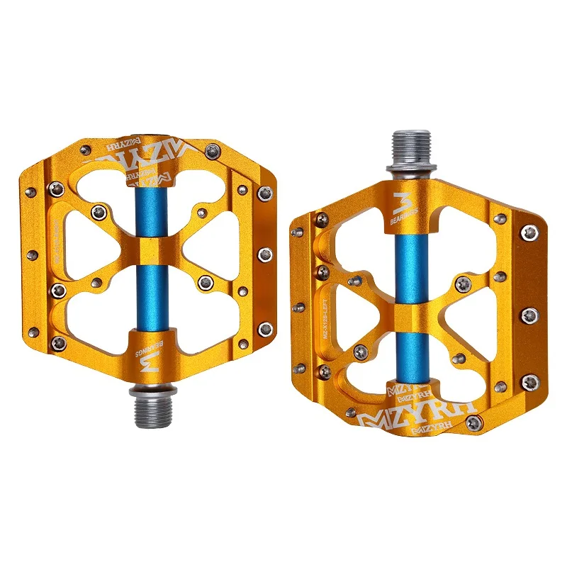 MZYRH  Bicycle Pedals Ultralight Anti-slip CNC BMX MTB Road Bike Pedal Cycling 3 Sealed Bearing Bike Pedals  X12S-Anode