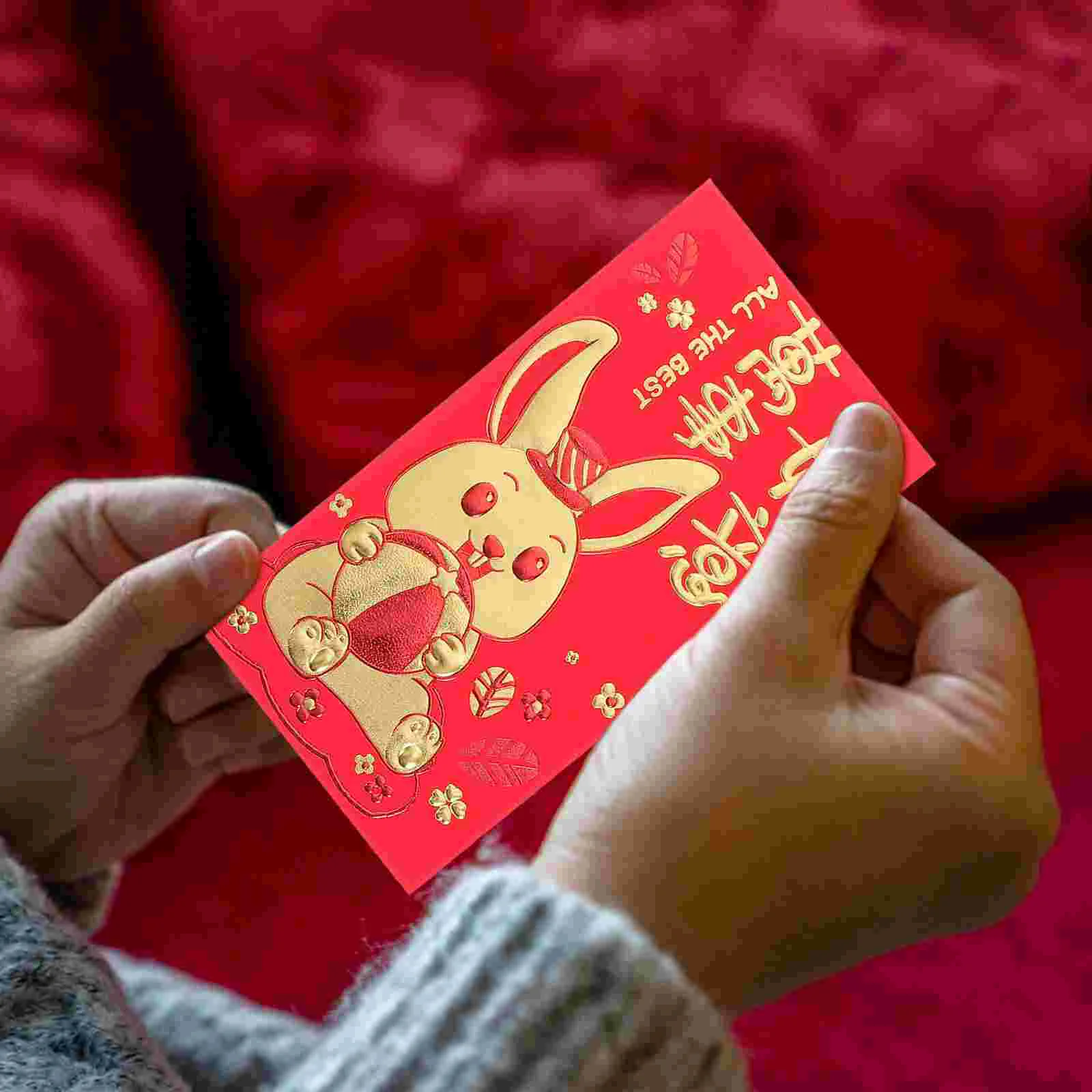 

Red Year Money Envelopes New Rabbit Lucky Bao Packet Hong Chinese Envelope Festival Spring Packets Thegiftlunar Luckhongbao