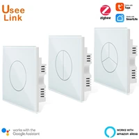 useelink zigbee uk standard smart touch panel switchglass wall panelsled indicator buttonsmart home app control power by tuya