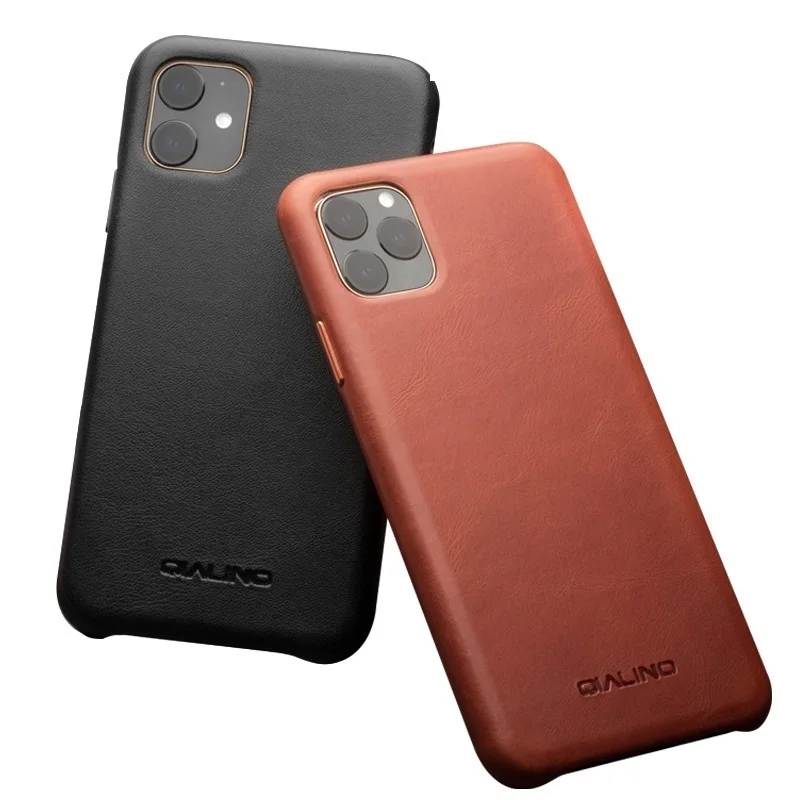 

New Business Genuine Leather Shockproof Phone Case For 11 12 Pro XR X XS Max mini 7 8 Plus SE2 Ultra Thin Back Cover