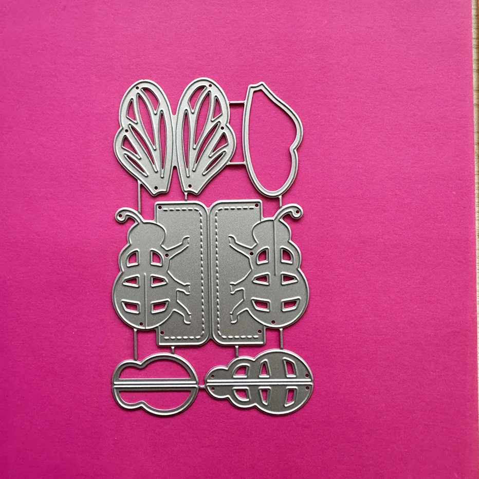 Новинка 2024 года вырубные штампы в виде складной пчелы для скрапбукинга