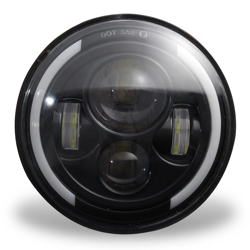 

7 Inch LED Headlights Halo Angle Eye DRL Turn Signal Light for Jeep Wrangler JK TJ CJ LJ
