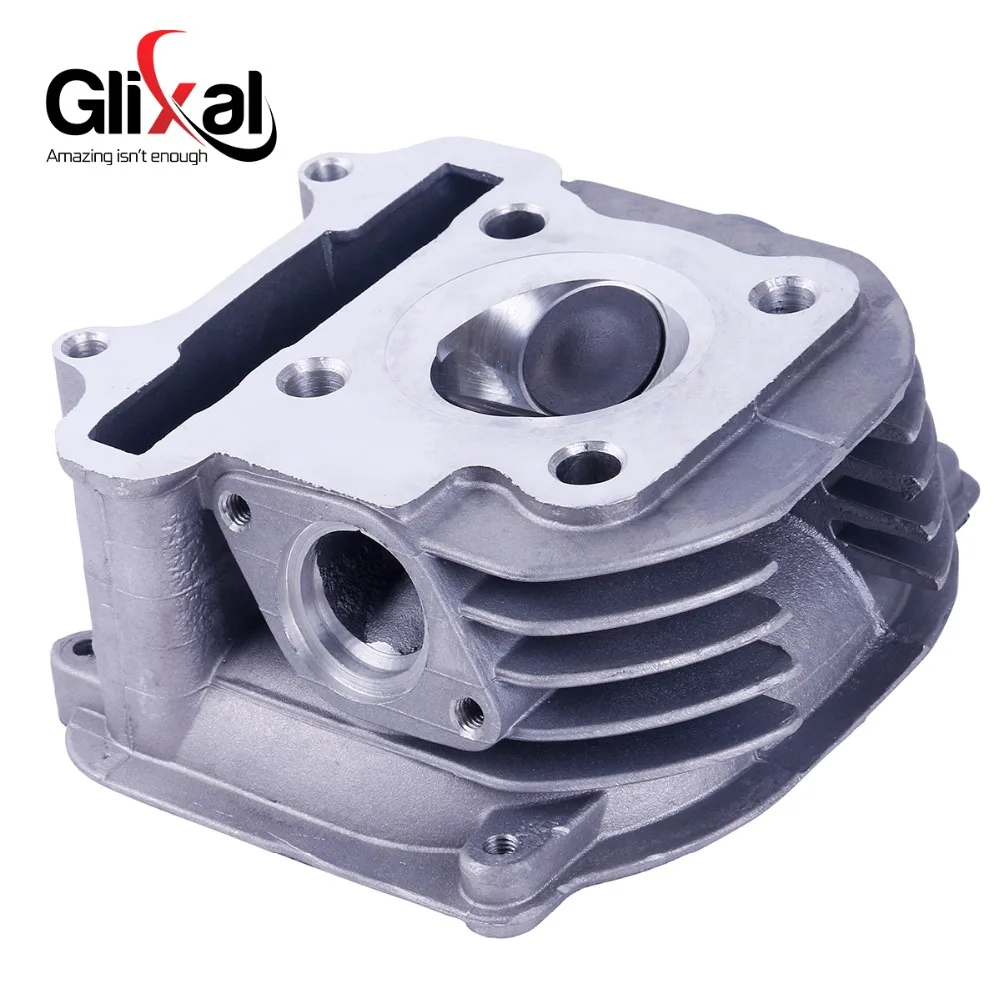 Фото Glixal GY6 125cc китайский скутер двигатель 52,4 мм Головка цилиндра в сборе с клапанами для 4T 152QMI ATV Go Kart Багги мопед Quad №3