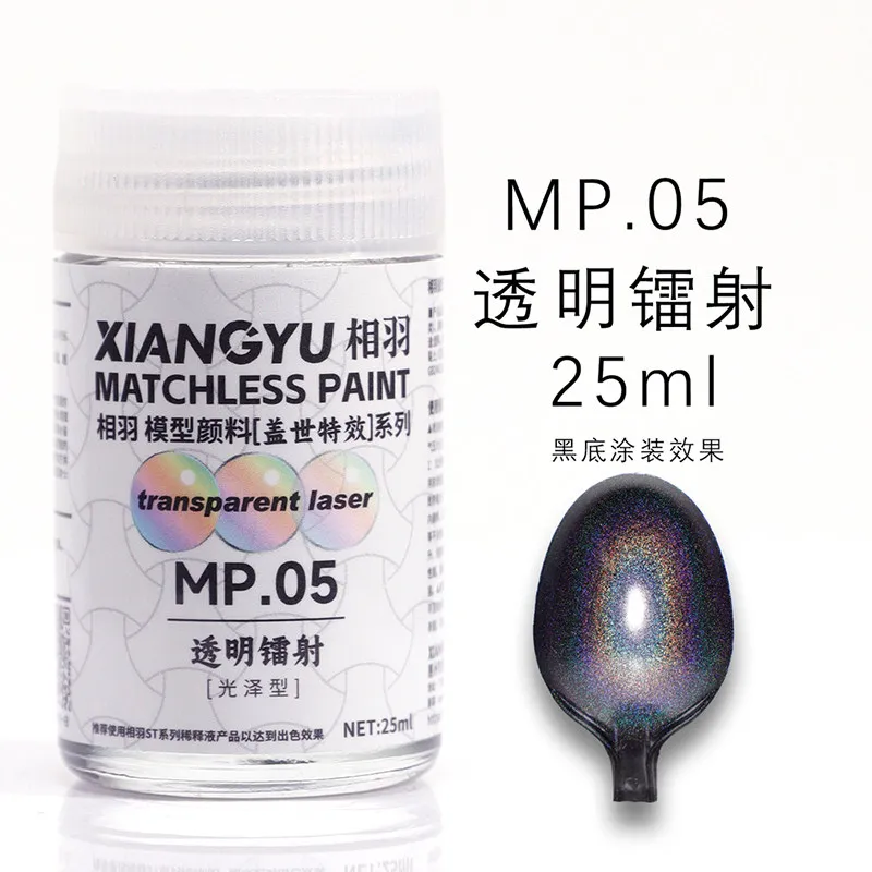 25 мл XIANGYU MP01-MP05 Нитроэмаль с эффектом зеркального серебра, металлическая краска для моделей, пигмент для ручной росписи и аэрографии (art.: 3920db76ce14b) - 3920db76ce14b