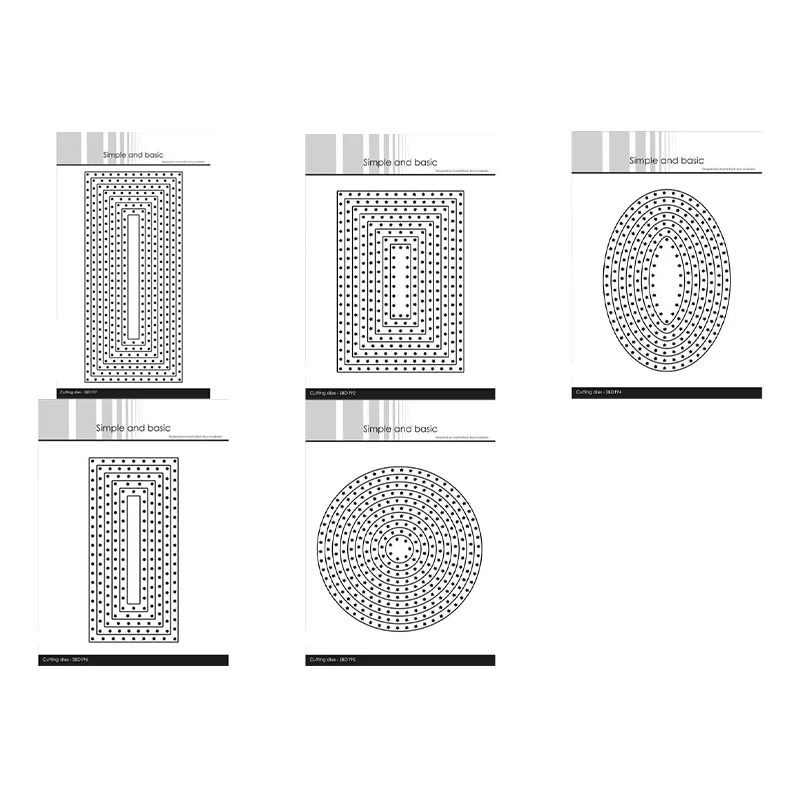 

Rectangle Circle Ellipse 2023 New Metal Cutting Dies DIY Scrapbooking Photo Album Decorative Embossing PaperCard Crafts