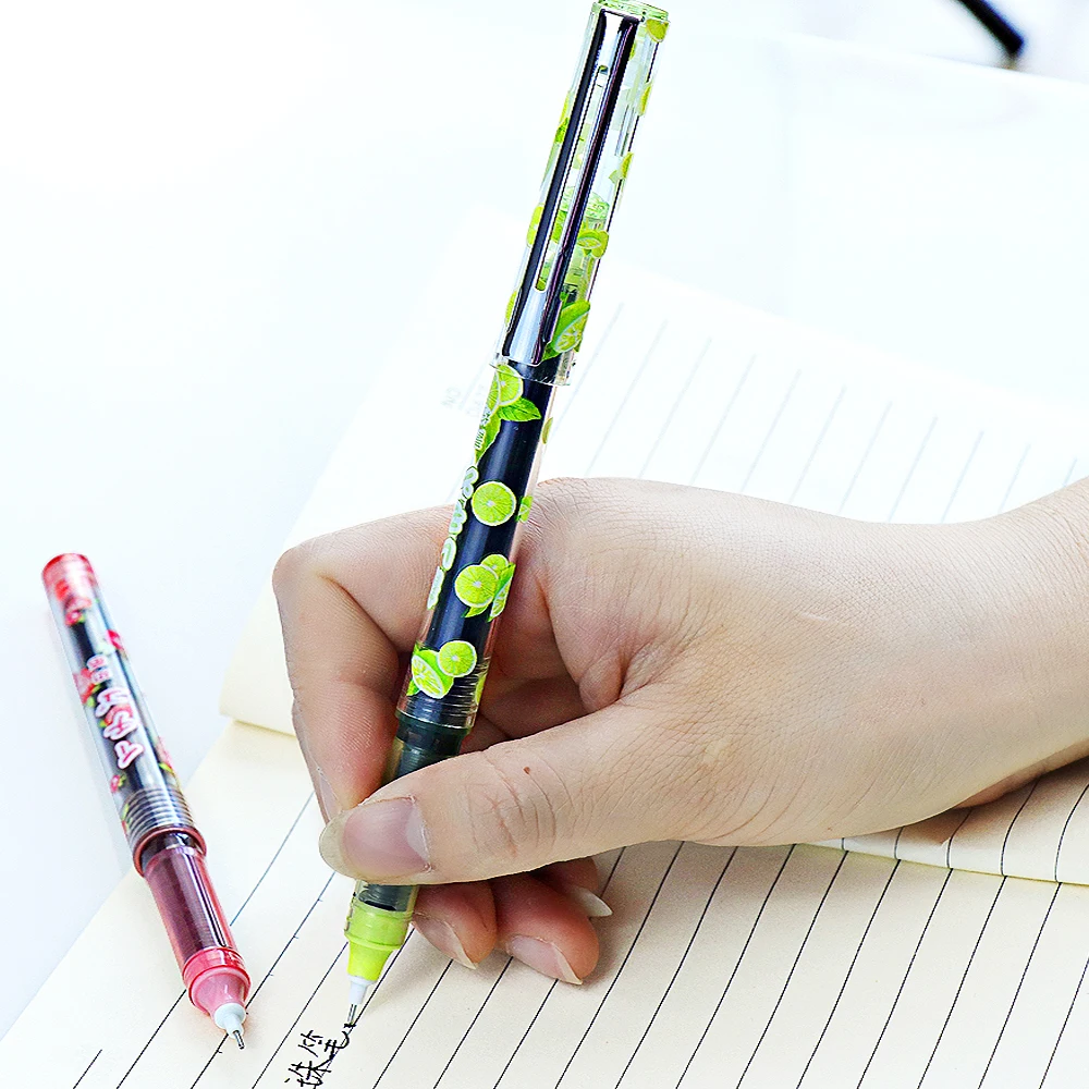 0.5mm Writing High Quality 4 Colors Gel Pens Black Ink Refills for School Students Exam Office Kawaii Cute Stationery Supplies images - 6