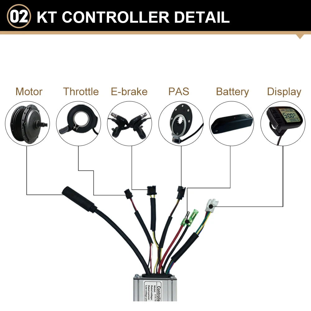 Комплект для переоборудования электровелосипеда 500 Вт 36/48 В