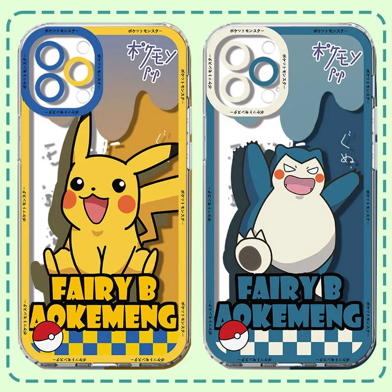 Мультяшный мягкий чехол P-Pokemon для Xiaomi 13T 12T 11T 10T 14 13 12 11 Lite 5G NE POCO F6 X6 Pro X3 NFC X5 X4 GT F3 F4 F5