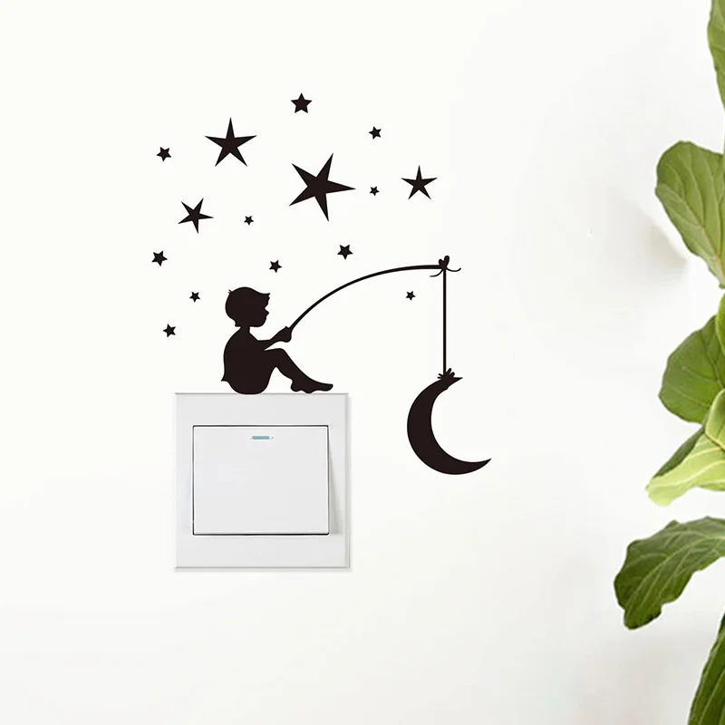 

Наклейка для стены "Луна Звезда Мальчик" HonC