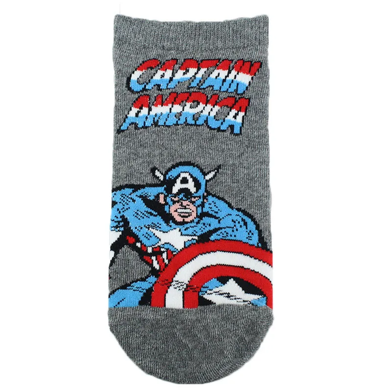 Носки мужские и женские короткие с рисунком Marvel Мстители Человек-паук Железный