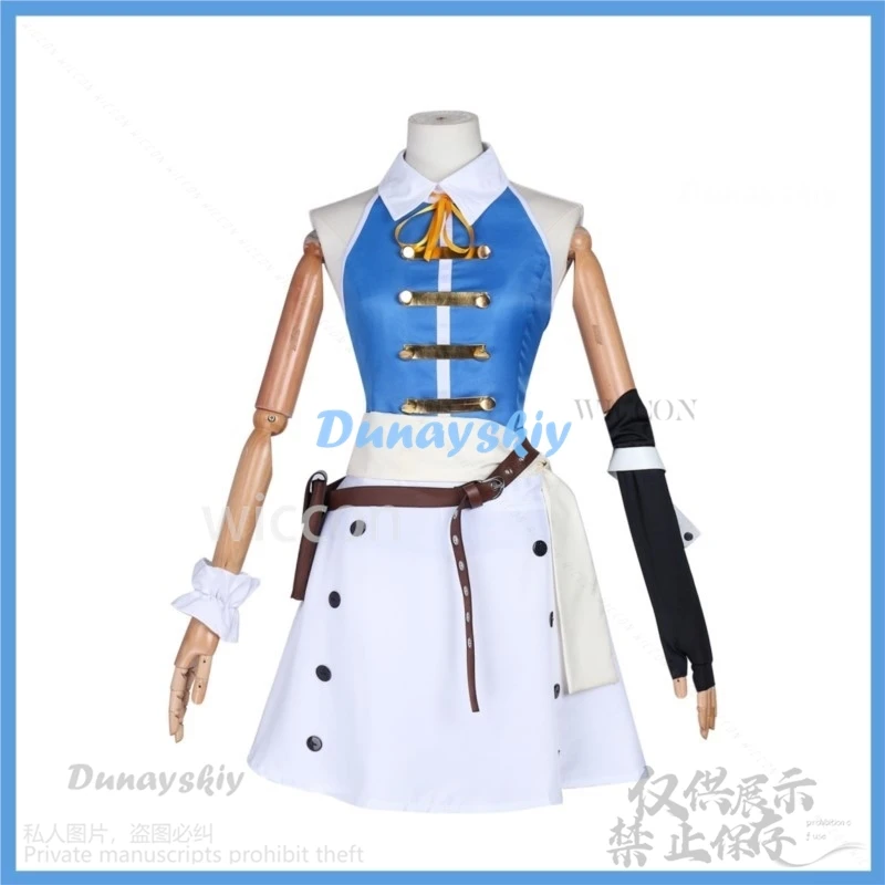 Аниме Fairry Tail 100-летний квест Косплей Люси Хартфилия Костюм Парик Сексуальный топ