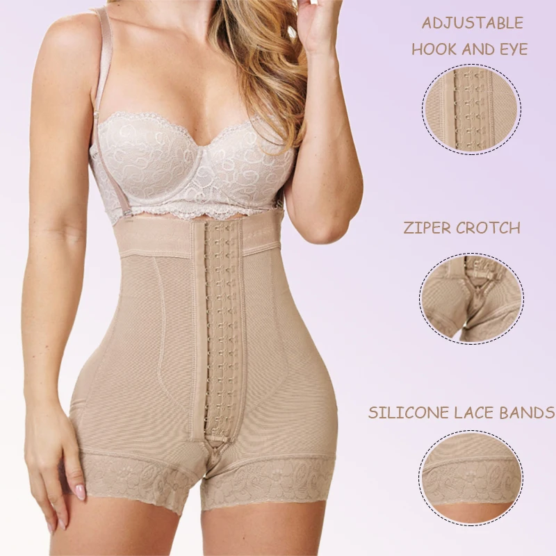 

Скимпер корсет для женщин с послеродовой Fajas регулируемые моделирующие ремни для контроля Y уменьшения ягодиц черный живот