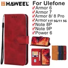 Чехол HAWEEL кожаный флип-чехол для телефона для Ulefone Armor 6788 Pro для Ulefone Power 6, противоударный чехол-бумажник для Ulefone Armor 11T 5G