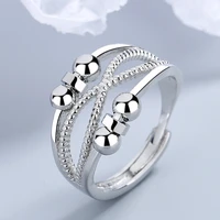 kose new turning ring female fashion double layer hollow line index finger ring opening adjustable size personalized ladies ring