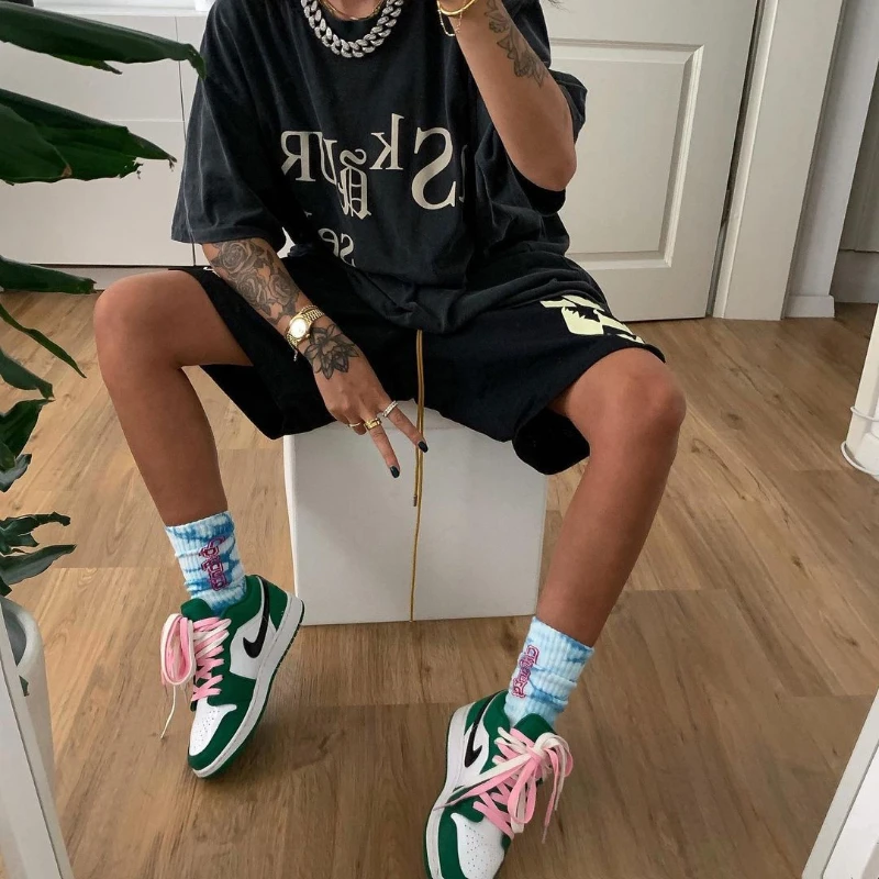 

Askyurself High Street Men's T-shirt Oversized Casual Tee Pure Cotton Woman's T Y2k Women Clothing Men Streetwear 2022 SS