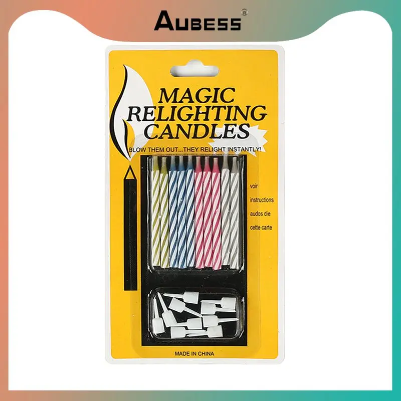 

2/4/5PCS Candles Fun Trick Prank Cake Candle Birthday Party Wedding Cake Flame Relighting Candle Novelty Gift Cake Decor
