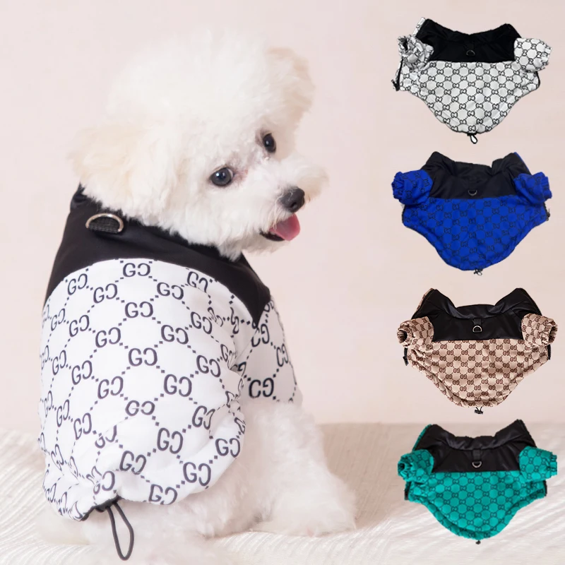 

Dog Clothes Pet Cotton Padded Clothing Trendy Brand Pet Coat Jacket Thickened Warmth Teddy Beard Keji French Bulldog Chai Dog