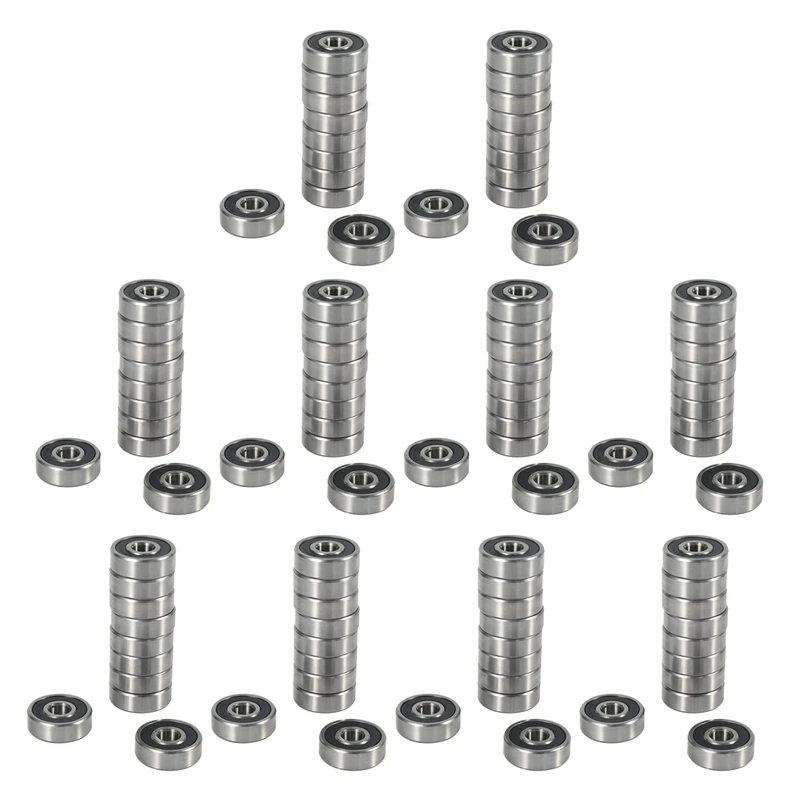 

100Pcs 628RS 8mmx24mmx8mm Double Sealed Miniature Deep Groove Ball Bearing