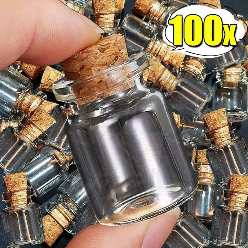 

Мини стеклянные бутылочки с пробкой