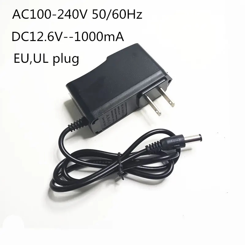 

DC 12V 12.6V 1A charger AC100V-240V 50/60Hz 1000mA Smart Multi-functional lithium ion battery adapter with CE approved