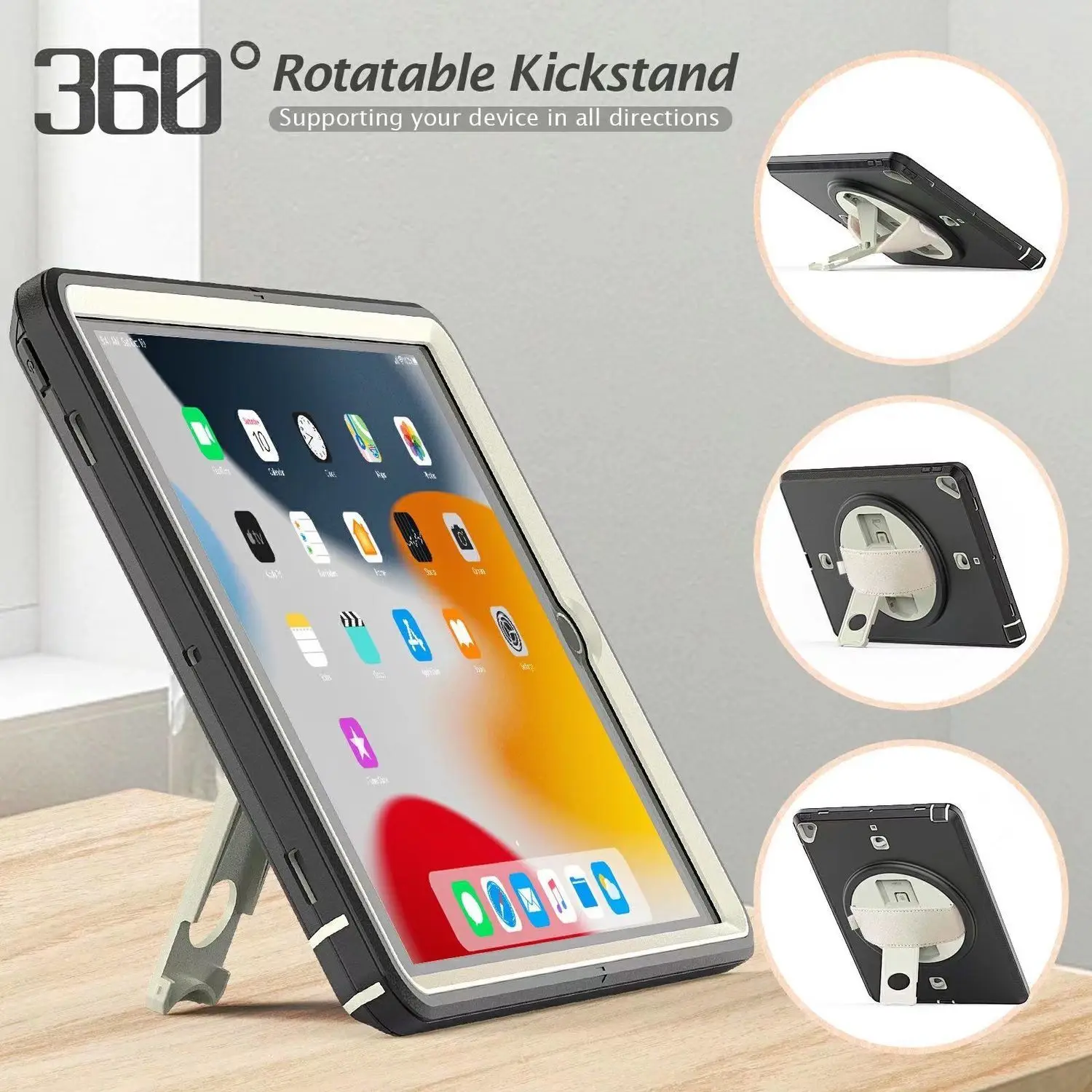Tablet Case for New 2021 Ipad9 /10.2 Inch Protective Case Shockproof, Anti-Fall and Anti-Bending Ipad Air5 Multi-Angle Bracket