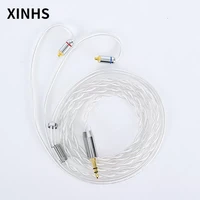 2 core silver plated wire earphone upgraded cable 2 53 54 4mm with mmcx2pinqdc tfz for se846 se535 trn v80 v20 ed12