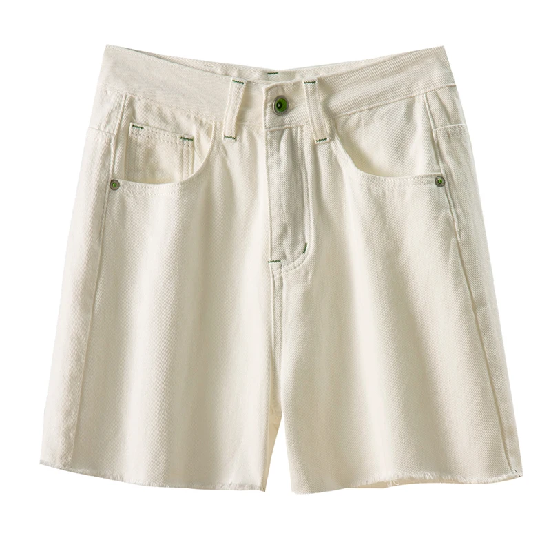White Denim Shorts Women Summer 99% Cotton Pantalones Cortos De Mujer  Denim Shorts Women  Skinny  High Street
