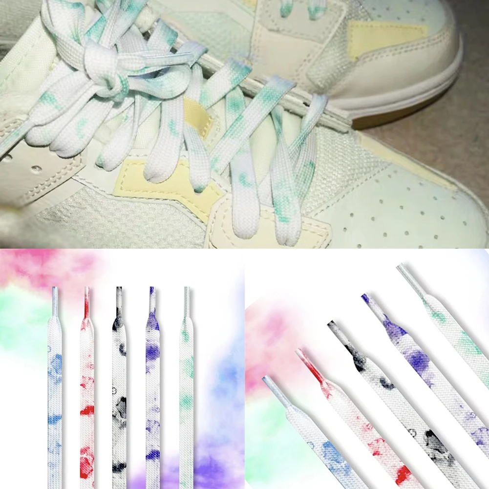 

New Tie-dye Non-fading Shoe laces Casual Shoes Shoelaces for Sneakers Shoe lace Unisex Flat Boot Laces 120/140CM Shoestrings
