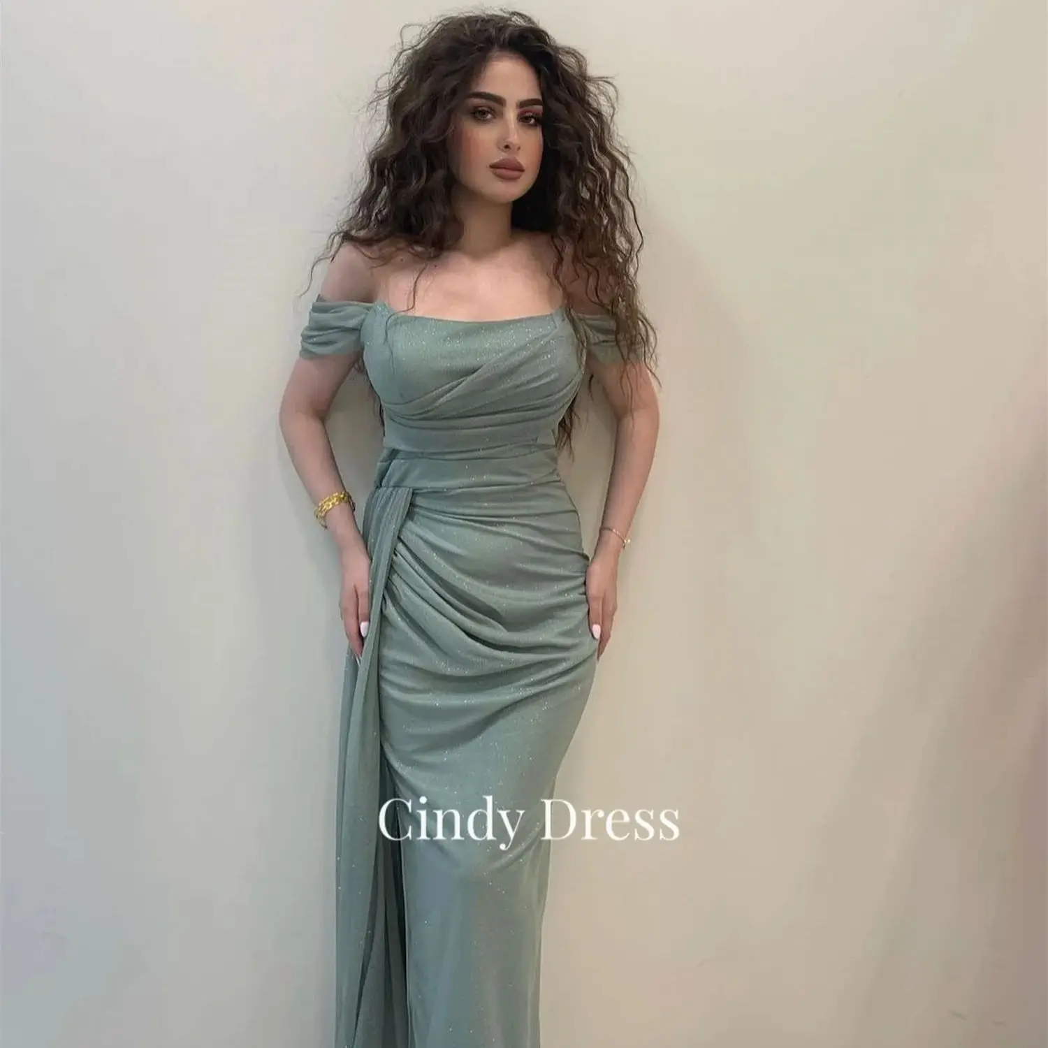 Женские вечерние платья Cindy роскошные блестящие зеленого цвета Турция товары на