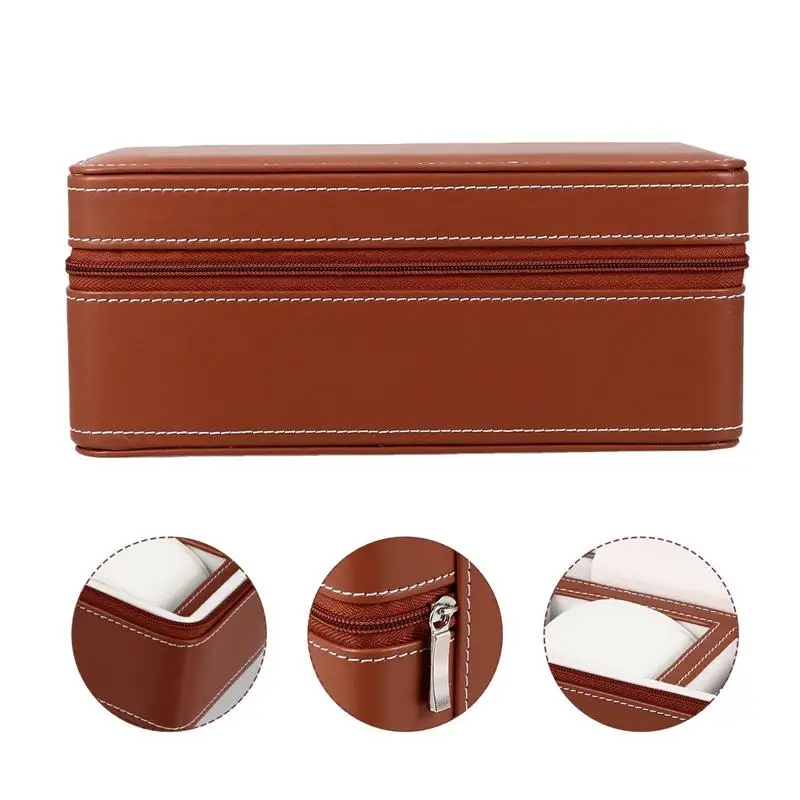 

1pc Anti-drop High-end PU Watch Container Storage Box Watch Box Storage Organizer Display Box