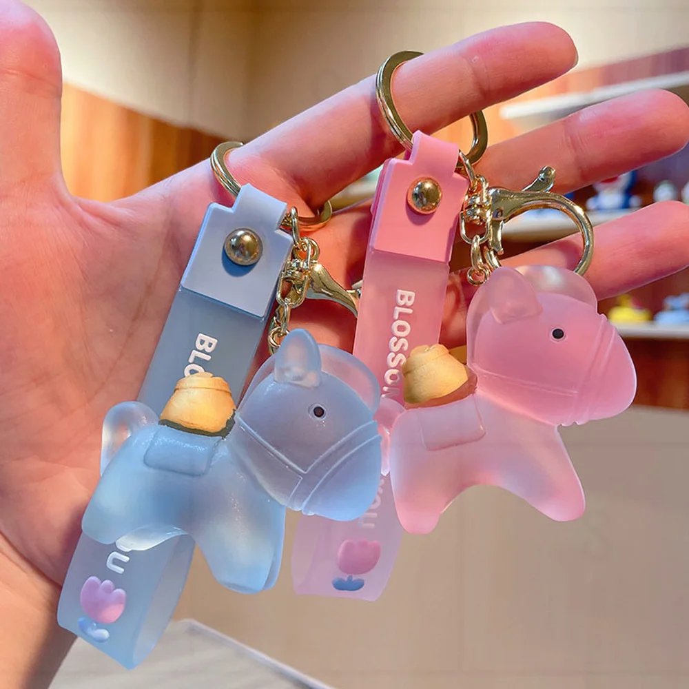 

Cartoon Anime Figure Keychain Cute Transparent Pony Keychains Car KeyRing Backpack Pendant Ornaments Accessories Kids Toys Gifts