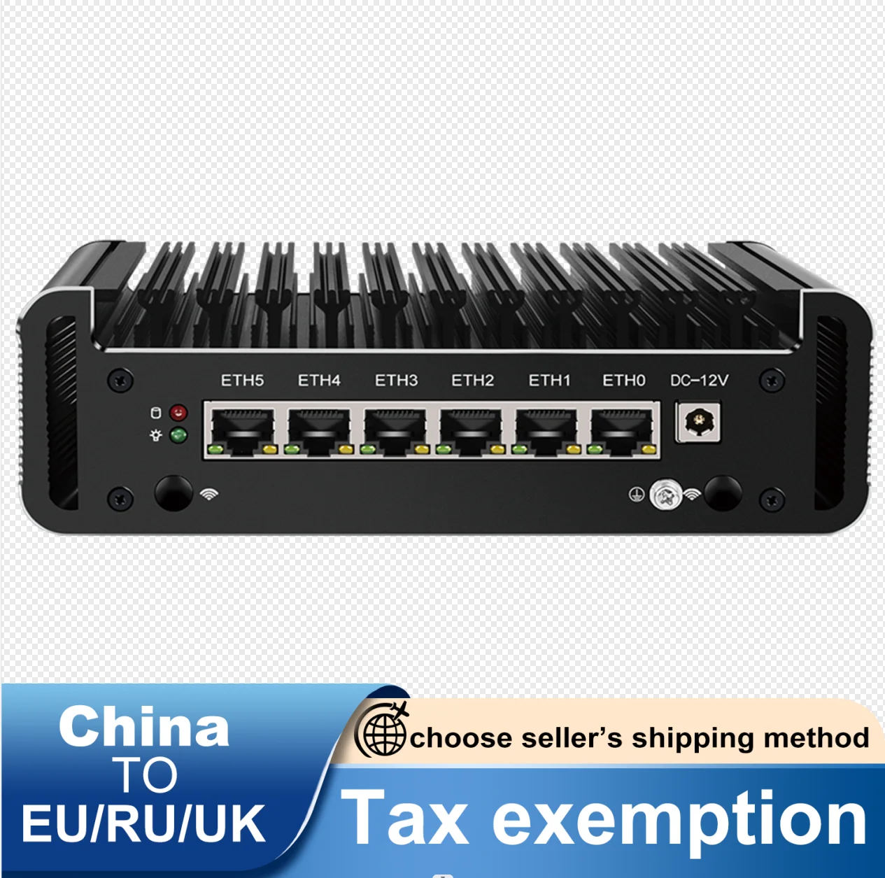 J6412 /J6413Six-network Port I226 NIC 2.5G Soft Routing Mini-host Industrial Automation/Retail/Smart City