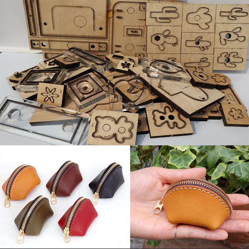 

Japan Steel Blade Rule Die Cutter Coin Purse Type Small Bag Pattern Stencil Template for Leather Handcrafts Lovers 100*70mm