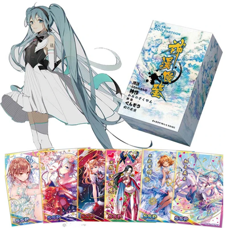 

New Goddess Story Collection Card Anime Character Hatsune Miku Rem Asuka Black Magic Girl Game Card Children's Toy Gift