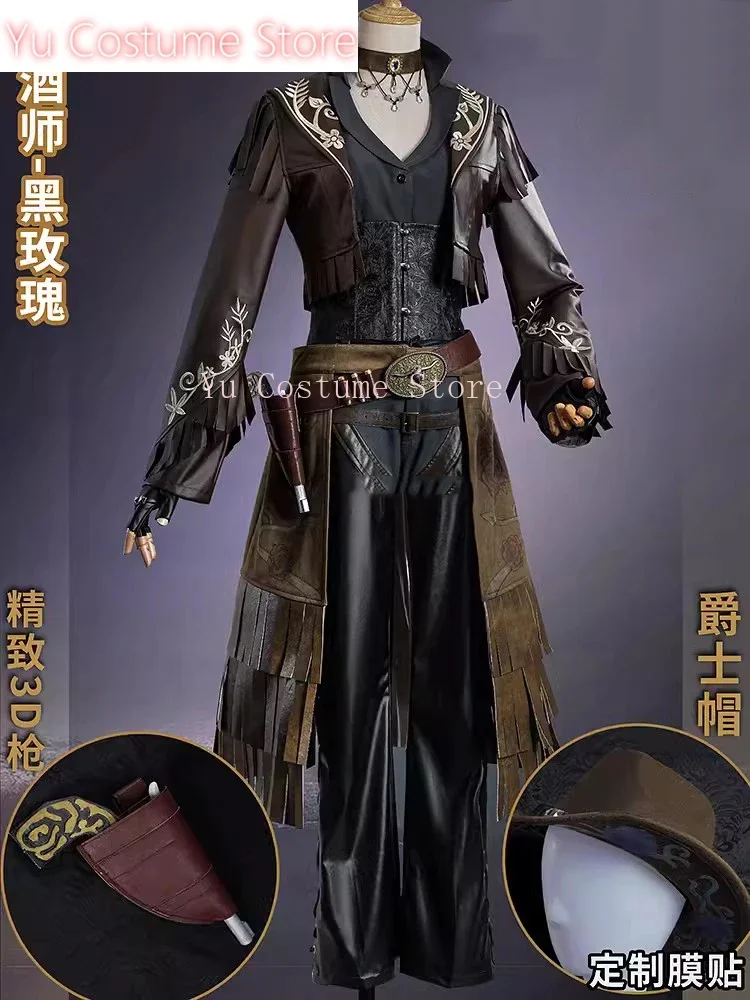 YuCostumeIdentity V Деми Бурбон Барсалка Черная Роза Леди QiZhen Модный Игровой Костюм