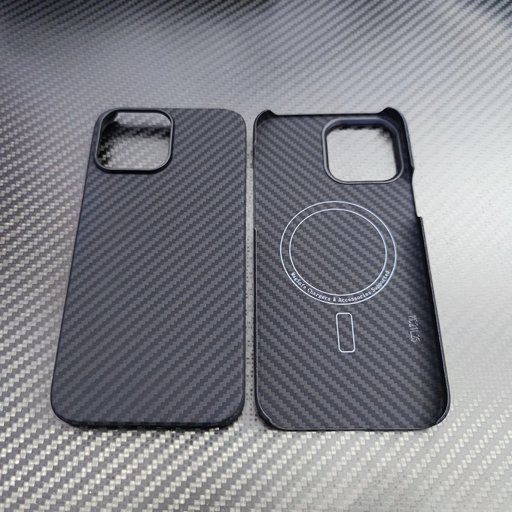 

For Magsafe Magnetic For IPhone 14 13 Pro Max Case Carbon Fiber Lens Protection Aramid Fiber Black Phone Cover For IPhone 14 Pro
