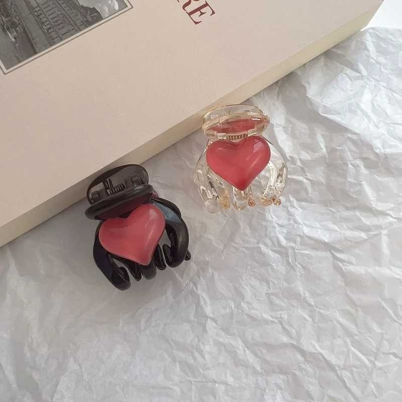 

Summer sweet love hairpin trumpet cute forehead bangs grab clip net red simple side clip female 2022 new