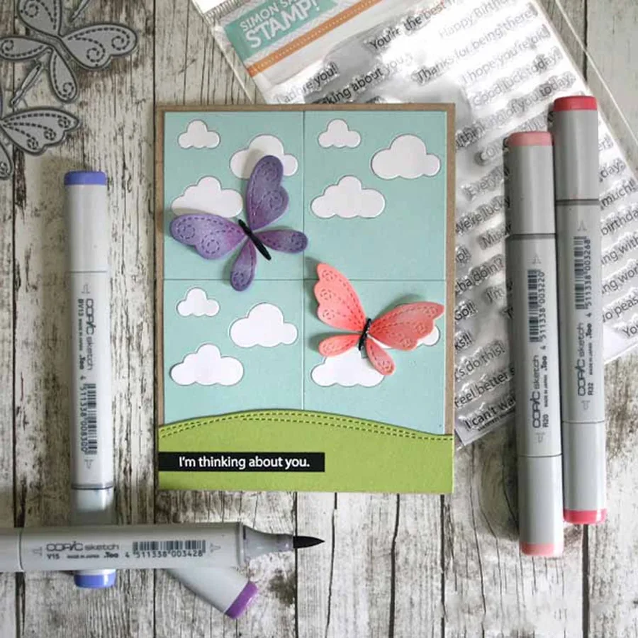 Рождественский трафарет 2 шт. штампы для резки бабочки форма ножа сделай сам