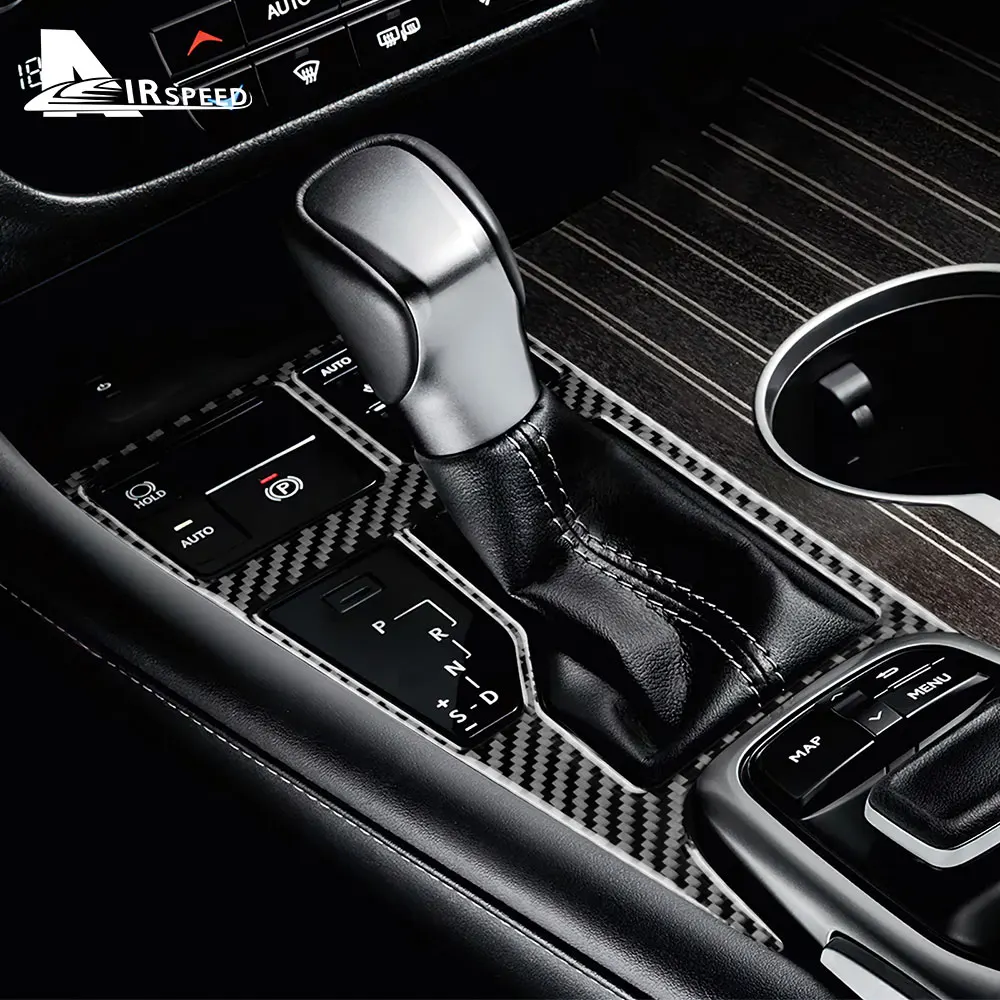

1pcs Real Carbon Fiber Car Central Console Gear Shift Frame Sticker Cover Interior Trim Accessories For Lexus RX 300 350h 450h