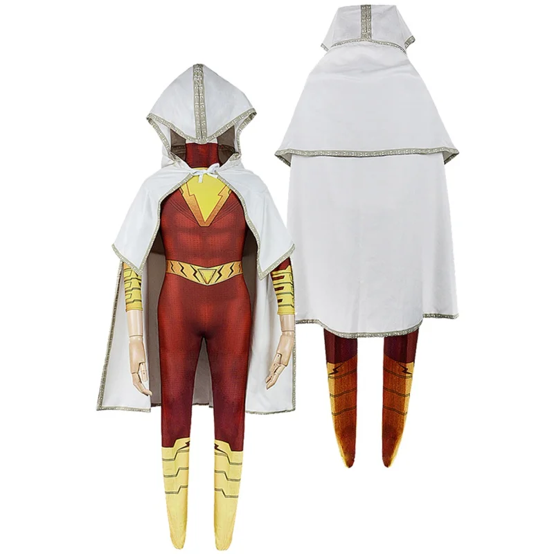 

Shazam Cosplay Kids Boys Costume Movie Fury Of The Gods Male Superhero Roleplay Fantasia Outfits Child Halloween Cloth Disguise